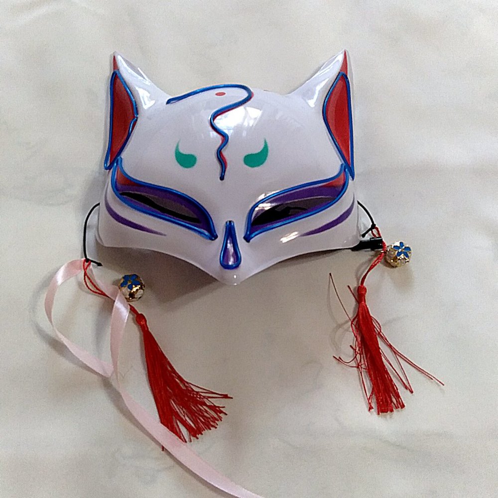 Horror Fox LED  Mask (Blue)